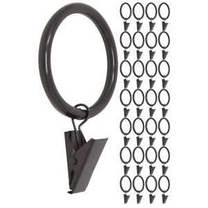 Curtain Rings with Clip - 1.5” Diameter - Set of 28 - Oil Rubbed Bronze